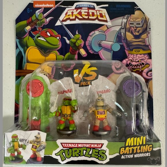 Legends of Akedo TMNT Mini Battling Action Warriors Raphael vs Kraang - Picture 2 of 2